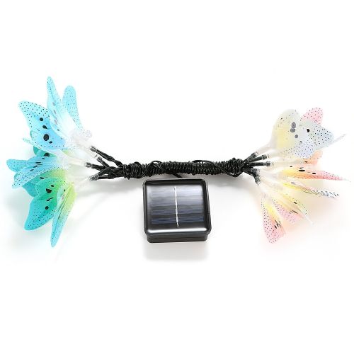 2 Pack Solar String Lights 12.48Ft 12 LEDs Butterfly Lights IP44 Waterproof Multi-Color Lights 2 Pack Solar String Lights 12.48Ft 12 LEDs Butterfly Lights IP44 Waterproof Multi-Color Lights