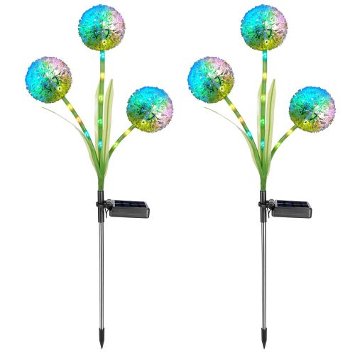 2 Pcs Dandelion Solar Light 36LED Beads Outdoor Garden Lawn Pathway Landscape Stake Lamp Colorful Ornamental Light 2 Pcs Dandelion Solar Light 36LED Beads Outdoor Garden Lawn Pathway Landscape Stake Lamp Colorful Ornamental Light