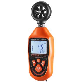 VEVOR Handheld Anemometer, 14°F -113°F , Digital Wind Speed Meter Gauge with LED Backlight Screen
