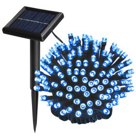 100LEDs Blue Solar String Light (Color: As Picture)