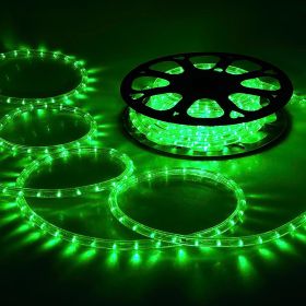LED Rope Light 50ft Green (Color: green)